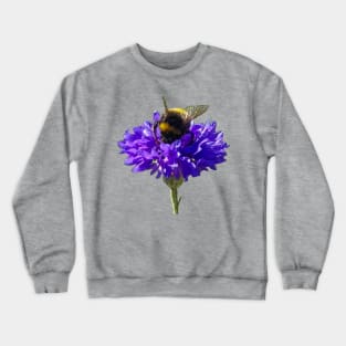 Bumblebee on a Blue Cornflower Crewneck Sweatshirt